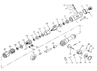 Part Location Diagram of 107XPA-K43 Ingersoll Rand Pawl Kit